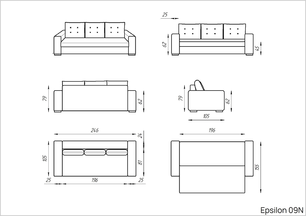 Диван Epsilon 09N