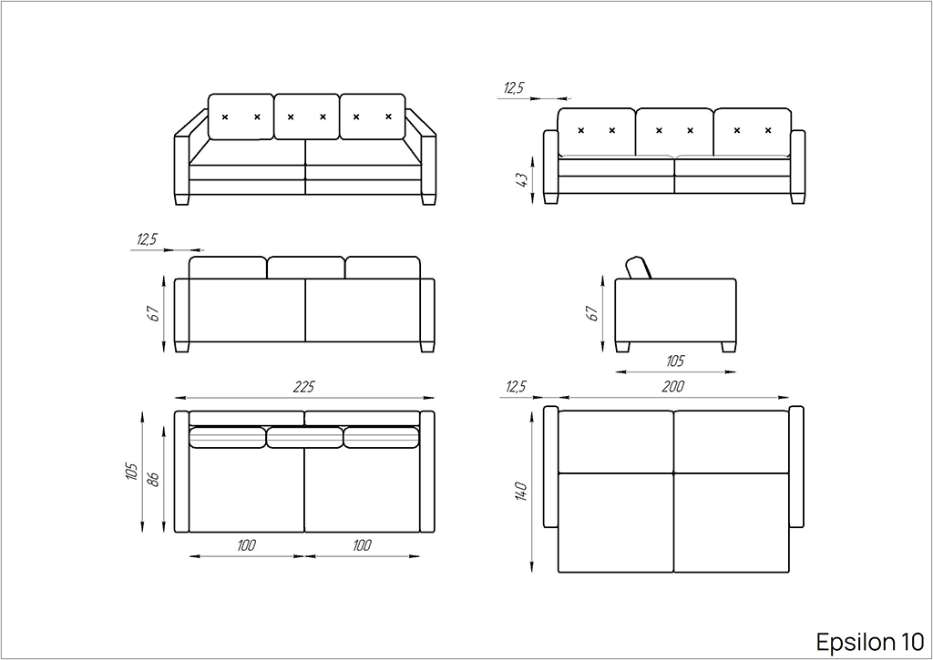 Диван Epsilon 10