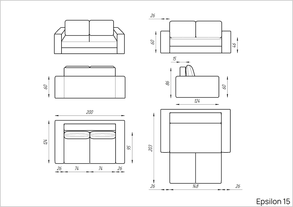 Диван Epsilon 15