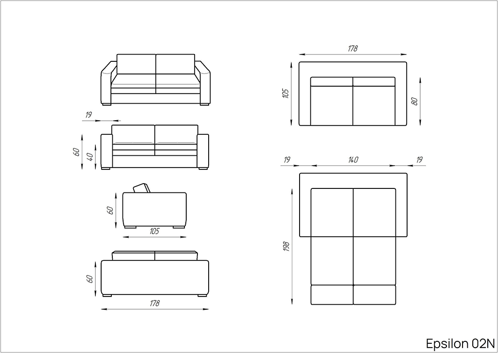 Диван Epsilon 02N