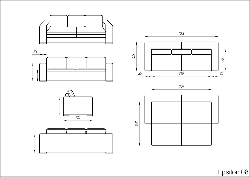 Диван Epsilon 08