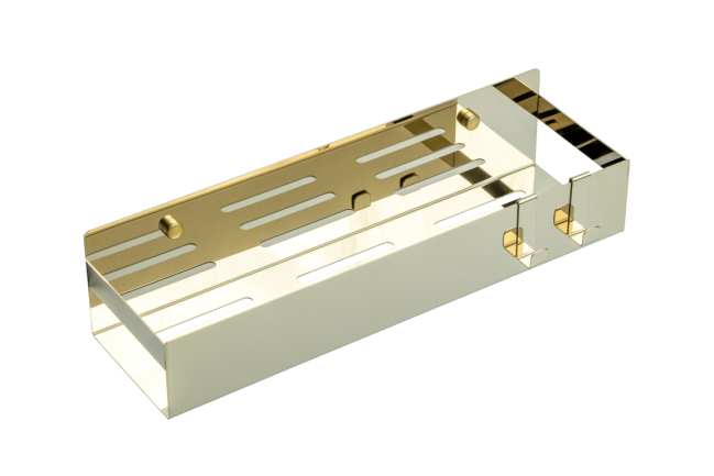 Полка подвесная + 2 крючка BOHEME UNO GOLD, золото глягнец, 10965-G